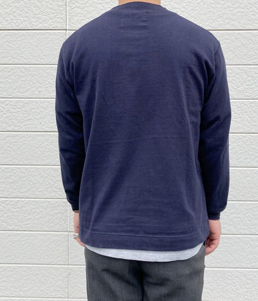 MHL./ROUGH COTTON JERSEY LS (NAVY)