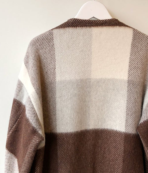 PHEENY/BIG BLOCK CHECK GOWN COAT(IVORY CHECK)