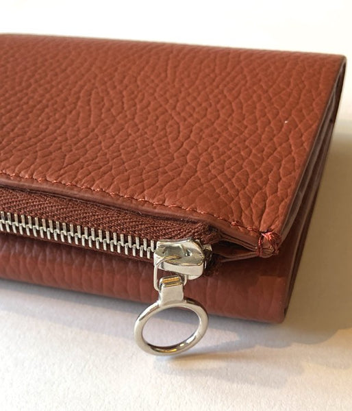 Aeta/PEBBLE GRAIN LEATHER WALLET TypeA (BRICK)