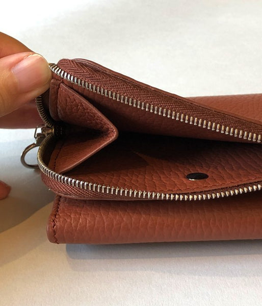 Aeta/PEBBLE GRAIN LEATHER WALLET TypeA (BRICK)