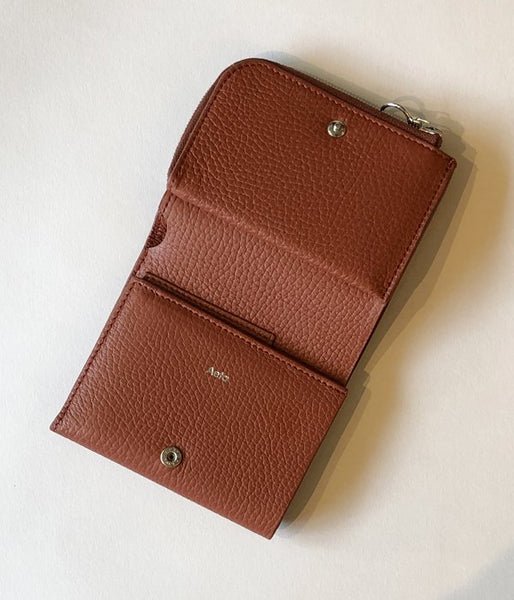 Aeta/PEBBLE GRAIN LEATHER WALLET TypeA (BRICK)