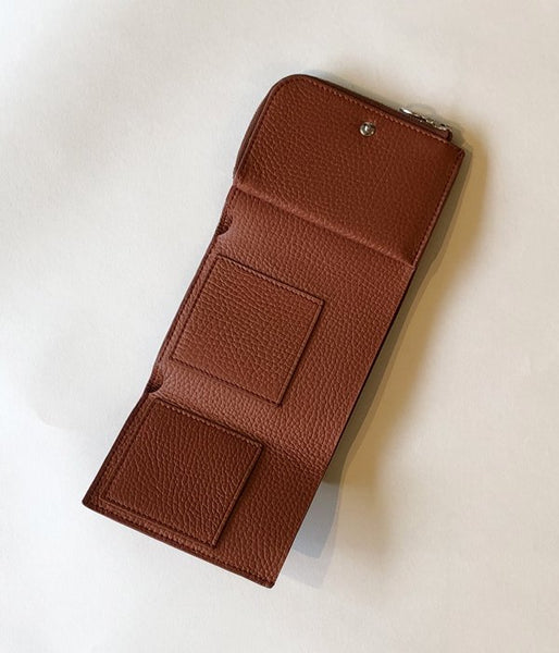 Aeta/PEBBLE GRAIN LEATHER WALLET TypeA (BRICK)