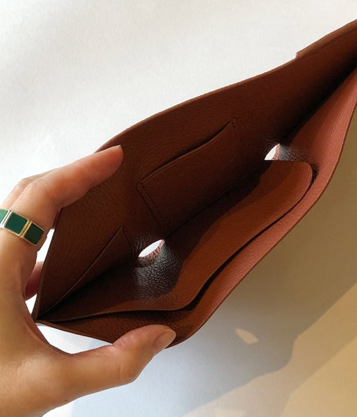Aeta/PEBBLE GRAIN LEATHER WALLET TypeA (BRICK)