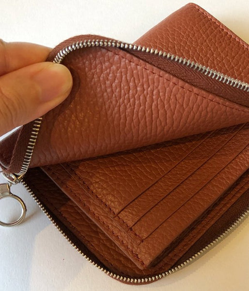 Aeta/PEBBLE GRAIN LEATHER WALLET TypeB(BRICK)