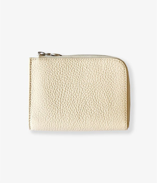 Aeta/PEBBLE GRAIN LEATHER WALLET TypeB(IVORY)