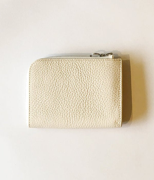 Aeta/PEBBLE GRAIN LEATHER WALLET TypeB(IVORY)