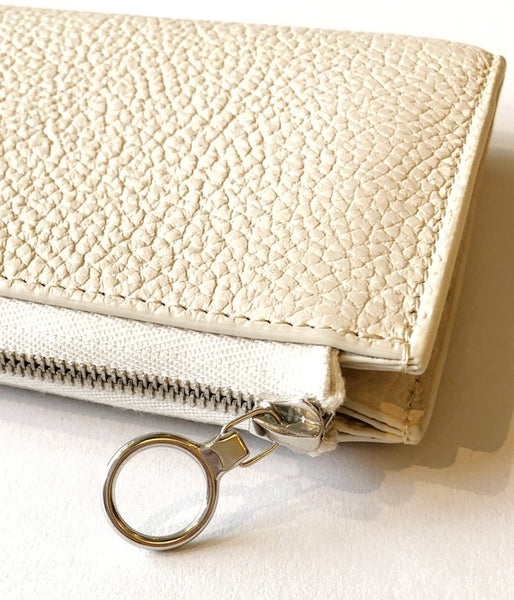 Aeta/PEBBLE GRAIN LEATHER WALLET TypeB(IVORY)