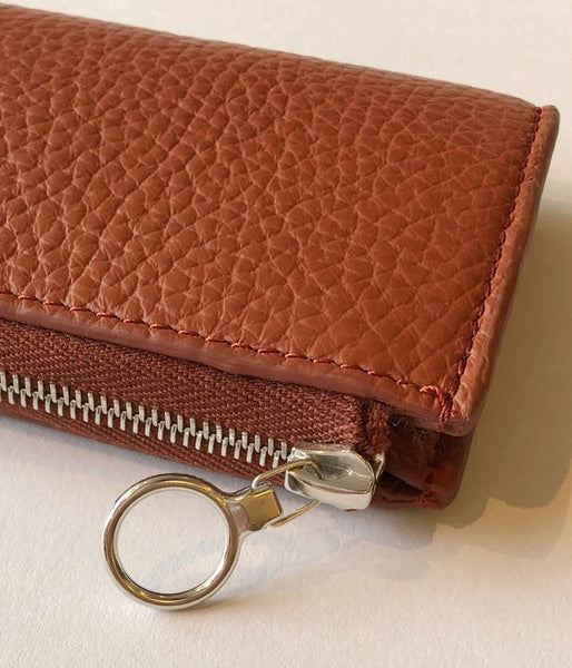 Aeta/PEBBLE GRAIN LEATHER COIN CASE(BRICK)