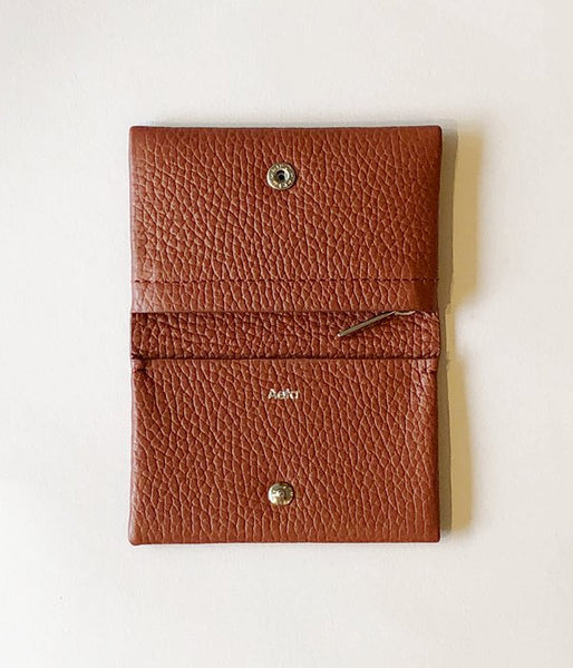 Aeta/PEBBLE GRAIN LEATHER MINI WALLET(BRICK)