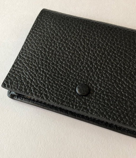 Aeta/PEBBLE GRAIN LEATHER CARD CASE(BLACK)