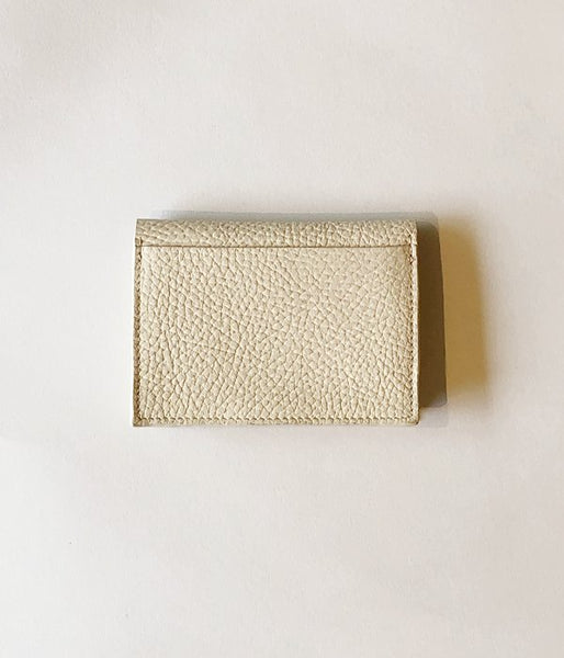 Aeta/PEBBLE GRAIN LEATHER CARD CASE(IVORY)