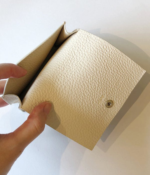 Aeta/PEBBLE GRAIN LEATHER CARD CASE(IVORY)