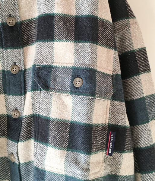DESCENDANT/VANING CHECK LS SHIRT (NAVY)