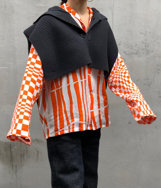 FUMIKA_UCHIDA/PULL HIGH-NECK BIB SWEATER (CHLBRW)