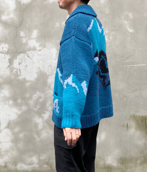 DESCENDANT/SKI COWICHAN KNIT (BLUE)
