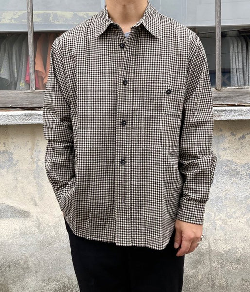 MHL./VINTAGE COTTON WOOL SHIRT (MULTI)