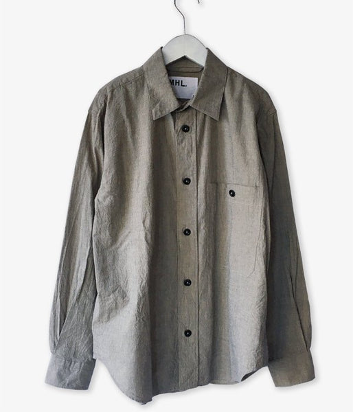 MHL./VINTAGE COTTON WOOL SHIRT (BASIC)
