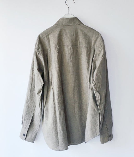 MHL./VINTAGE COTTON WOOL SHIRT (BASIC)