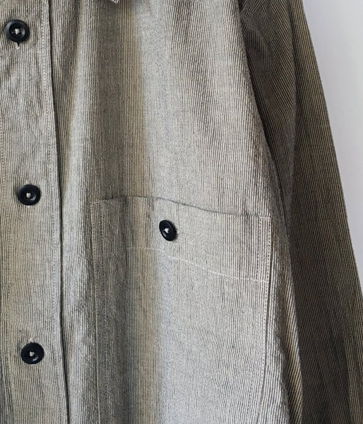MHL./VINTAGE COTTON WOOL SHIRT (BASIC)