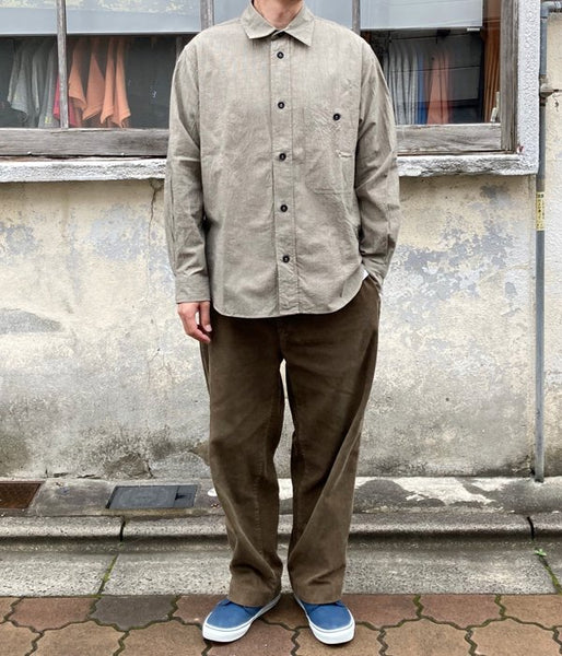 MHL./VINTAGE COTTON WOOL SHIRT (BASIC)