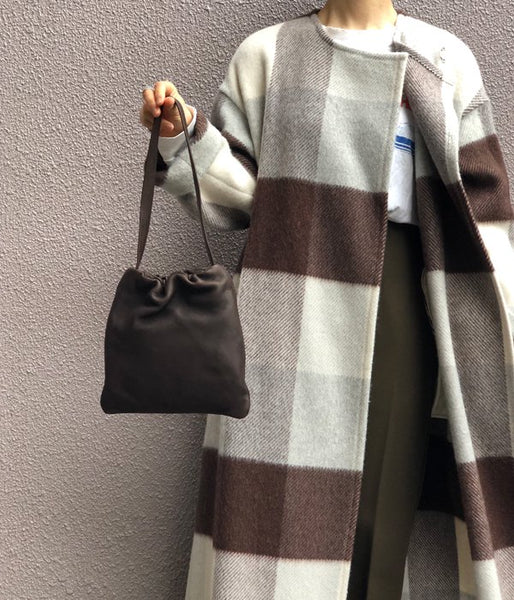 Aeta/DEER LEATHER SHOULDER S (DARK BROWN)