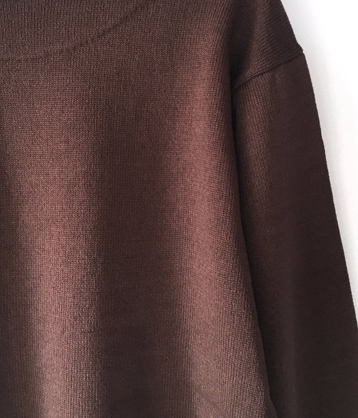 MHL./DENSE COTTON KNIT (BROWN)