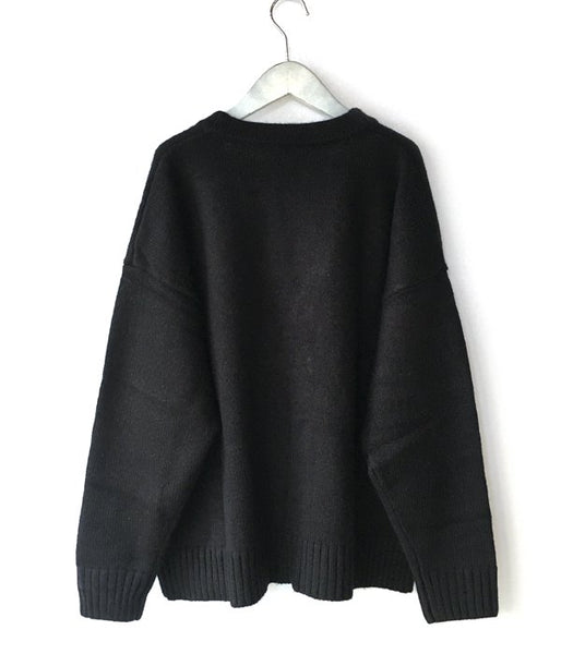 DESCENDANT/NURSE KNIT CARDIGAN (BLACK)
