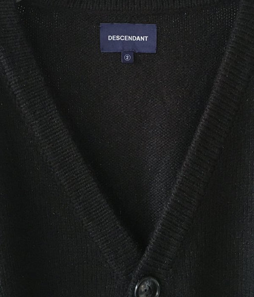 DESCENDANT/NURSE KNIT CARDIGAN (BLACK)