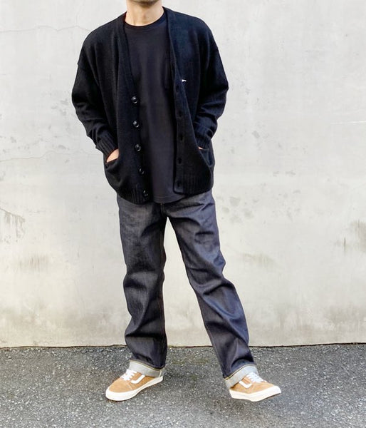 DESCENDANT/NURSE KNIT CARDIGAN (BLACK)