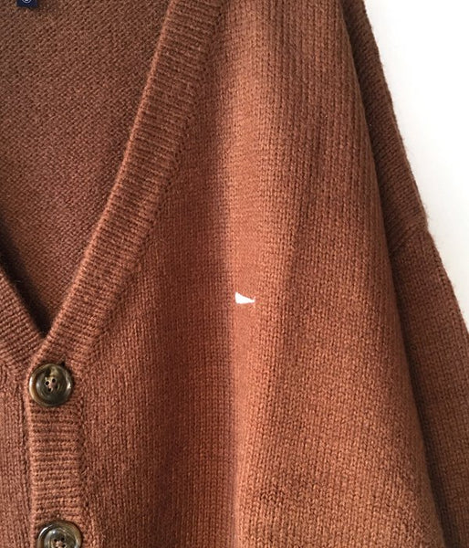 DESCENDANT/NURSE KNIT CARDIGAN (BROWN)