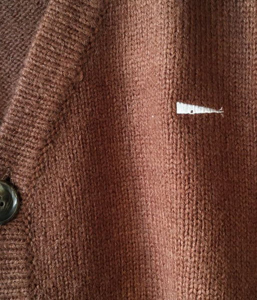 DESCENDANT/NURSE KNIT CARDIGAN (BROWN)
