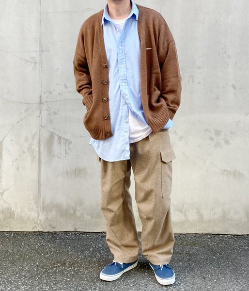 DESCENDANT/NURSE KNIT CARDIGAN (BROWN)