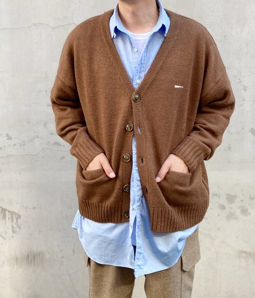 DESCENDANT/NURSE KNIT CARDIGAN (BROWN)