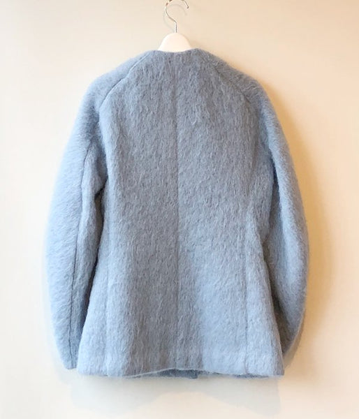 FUMIKA_UCHIDA/MOHAIR SHAGGY JACKET COAT(SAXBLUE/silver)