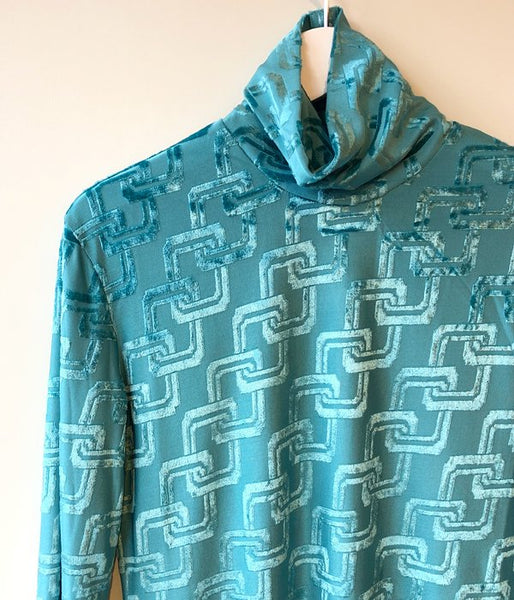 FUMIKA_UCHIDA/VELOUR JACQUARD BODYSUIT(SEAGREEN)