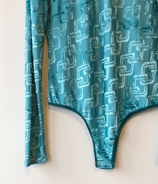 FUMIKA_UCHIDA/VELOUR JACQUARD BODYSUIT(SEAGREEN)