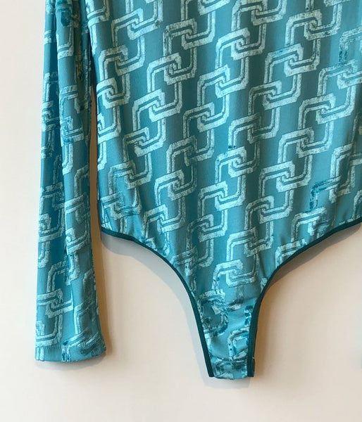 FUMIKA_UCHIDA/VELOUR JACQUARD BODYSUIT(SEAGREEN)