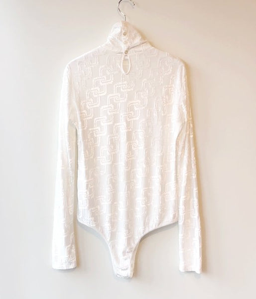 FUMIKA_UCHIDA/VELOUR JACQUARD BODYSUIT(WHITE)
