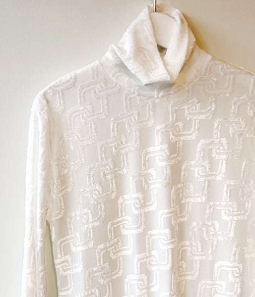 FUMIKA_UCHIDA/VELOUR JACQUARD BODYSUIT(WHITE)