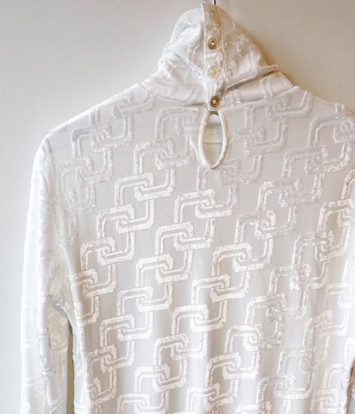 FUMIKA_UCHIDA/VELOUR JACQUARD BODYSUIT(WHITE)