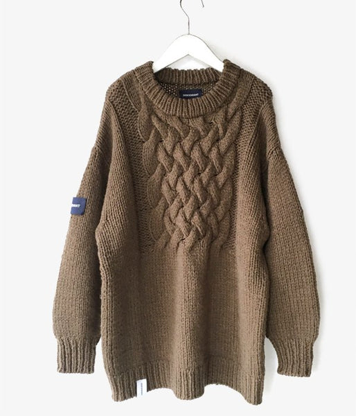 DESCENDANT/FADED CABLE KNIT (GRAY)