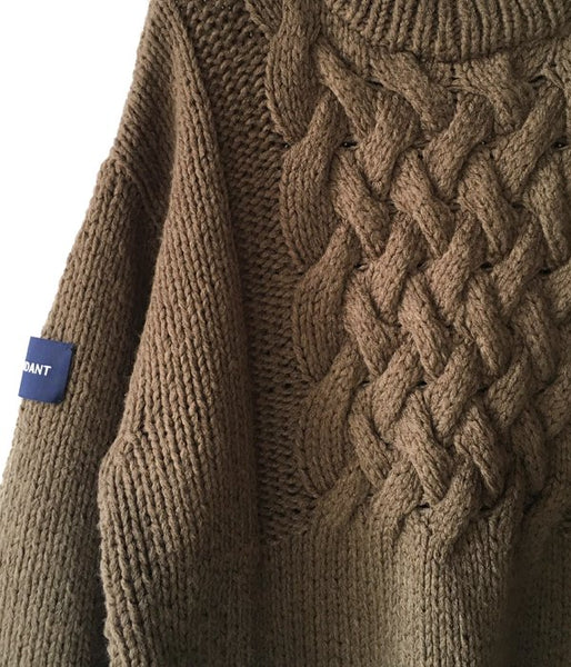 DESCENDANT/FADED CABLE KNIT (GRAY)