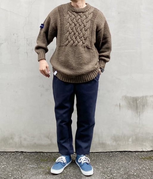 DESCENDANT/FADED CABLE KNIT (GRAY)