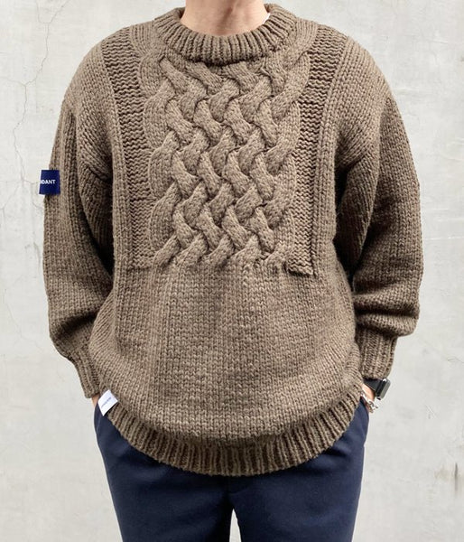 DESCENDANT/FADED CABLE KNIT (GRAY)