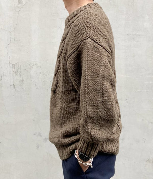 DESCENDANT/FADED CABLE KNIT (GRAY)