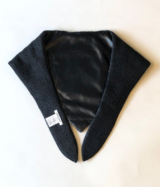 FUMIKA_UCHIDA/satin/boucle REVERSIBLE HOOD STY(SEAWEED/BLACK/gold)