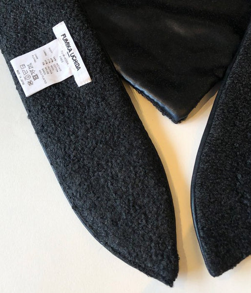 FUMIKA_UCHIDA/satin/boucle REVERSIBLE HOOD STY(SEAWEED/BLACK/gold)