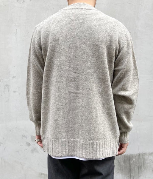 MHL./FINE SHETLAND CARDIGAN (BEIGE)