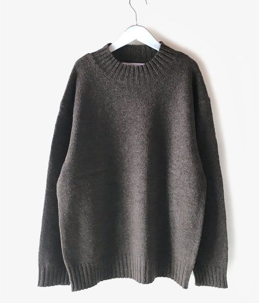 MHL./FINE SHETLAND KNIT (BROWN)