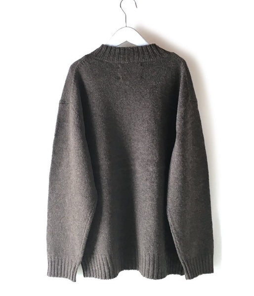 MHL./FINE SHETLAND KNIT (BROWN)